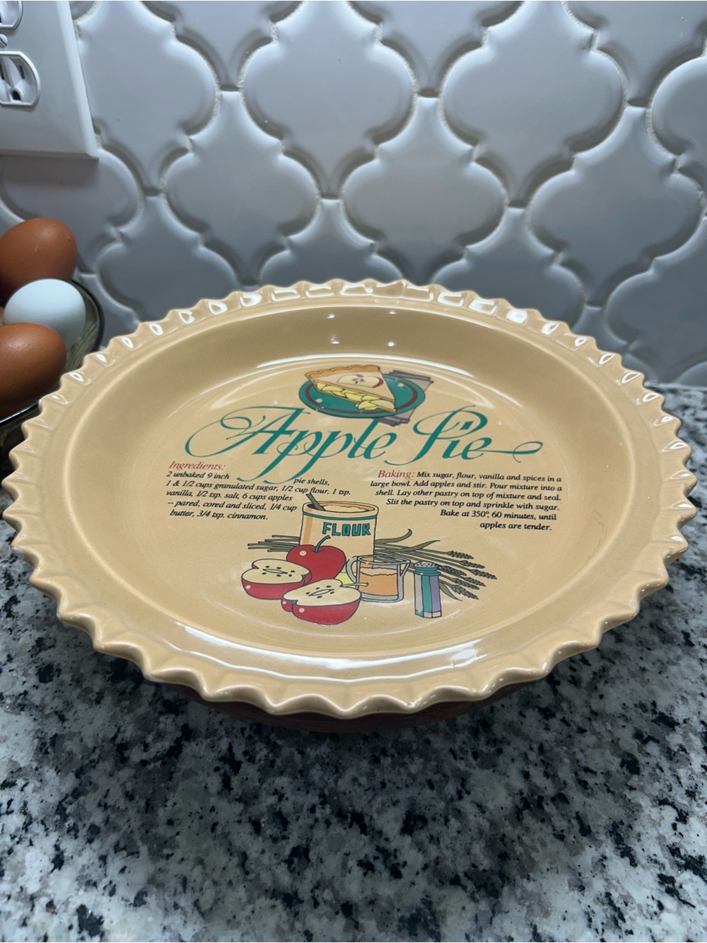 Ceramic Apple Pie Plate